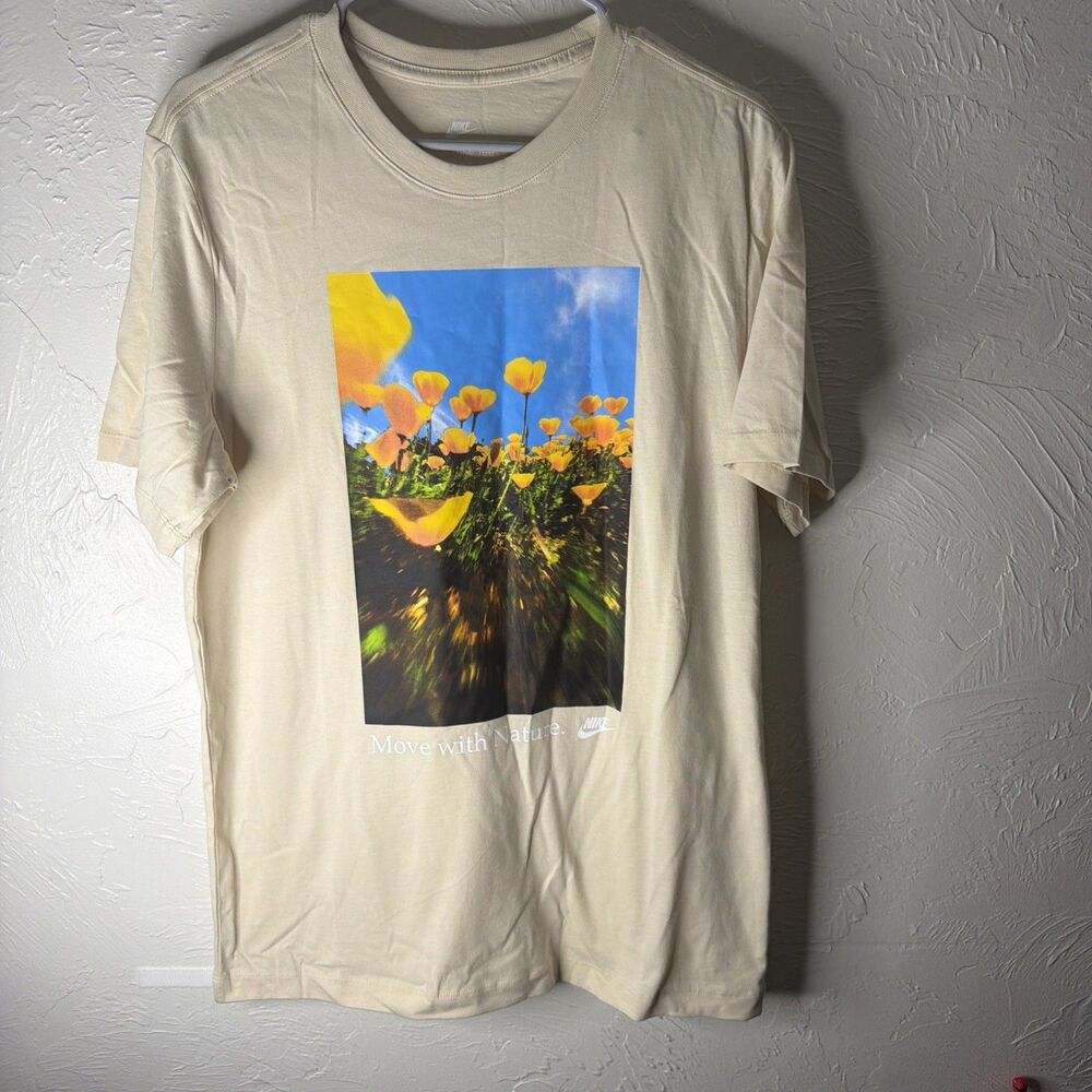 Nike Mens Size M Sportswear T-Shirt 'Move with Nature' Short Sleeve HJ0592-234